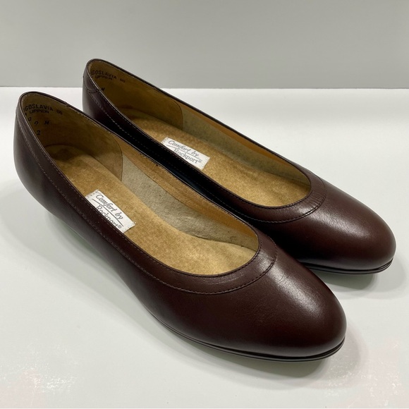 NWOT Rockport Women’s Leather Ballet Wedge Size 9 Brown - Picture 1 of 13
